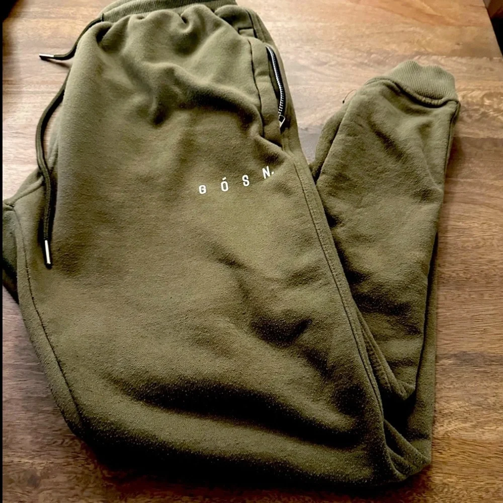 GOSN Olive Green Hoodie and Sweatpants Set - Picture 2 of 4